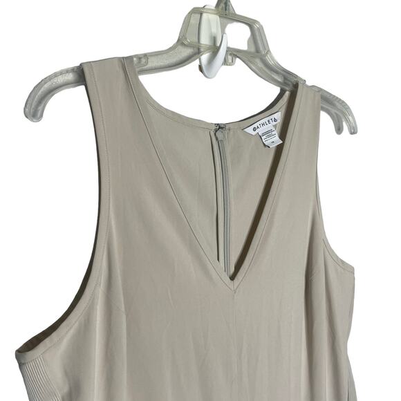 Athleta Brooklyn Utility Jumpsuit Abalone Size 14 Featherweight Stretch Romper - Picture 7 of 11
